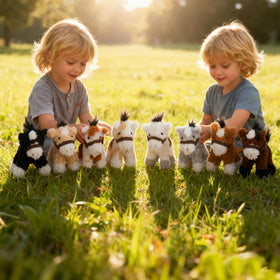 HollyHOME colorful plush horses: eight hues for playful decorations.