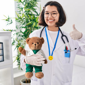 HollyHOME Doctor Bear with embroidered heart, a sentimental gift idea