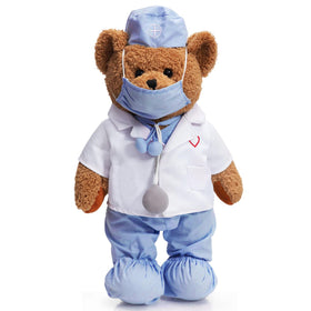 HollyHOME Doctor Bear in uniform, a huggable companion for future doctors.