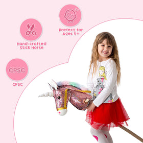 HollyHOME durable leather reins for secure pretend riding