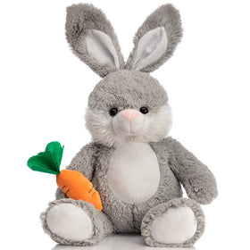 HollyHOME 24-inch gray Easter Bunny plush ready for cozy hugs