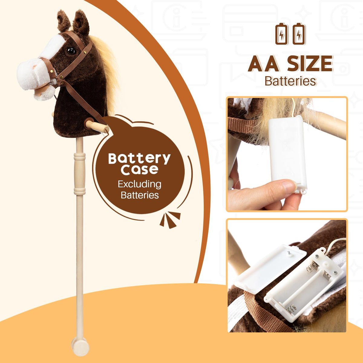 HollyHOME nylon reins and wooden stick create a reliable setup.