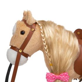 HollyHOME Palomino horse plush compact size fits small hands