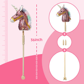 HollyHOME 36-inch plush unicorn for growing kids' balance and fun