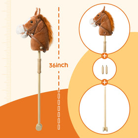 HollyHOME 36-inch stick horse suits kids for imaginative hours