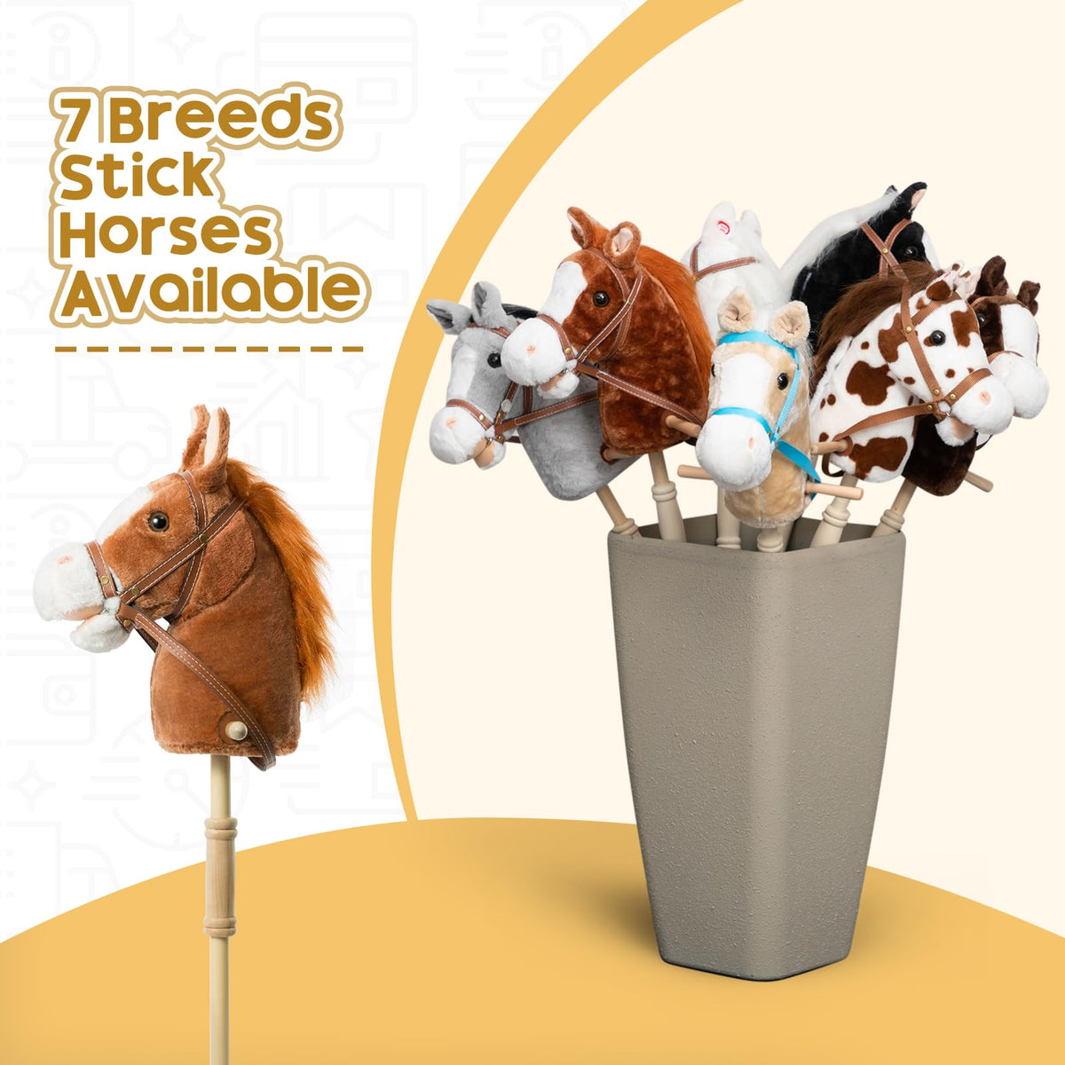 HollyHOME handcrafted stitching adds visual charm for pretend riding