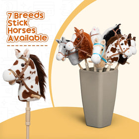 HollyHOME Appaloosa stick horse kid playing indoors outdoors