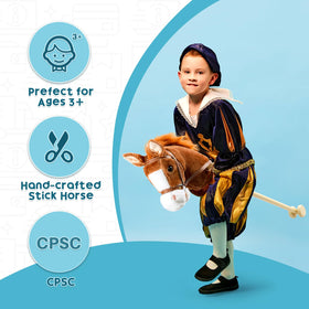 HollyHOME leather reins provide a realistic grip for pretend play