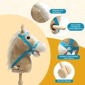 HollyHOME stick horse neigh sounds add realistic, engaging play moments.