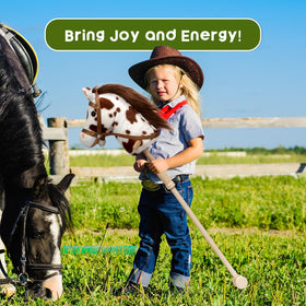 HollyHOME Appaloosa stick horse nylon reins for safe steering during play