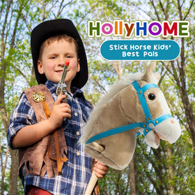 HollyHOME stick horse nylon reins offer secure grip for kids.