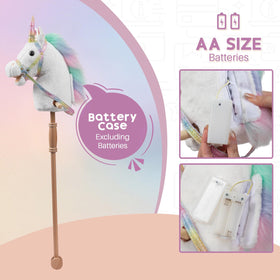 HollyHOME unicorn stick horse durable construction supports active play indoors or outdoors