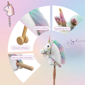 HollyHOME unicorn stick horse ears-press sounds bring neighing and galloping prompts