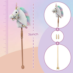 HollyHOME unicorn stick horse gift-ready design suits budding riders