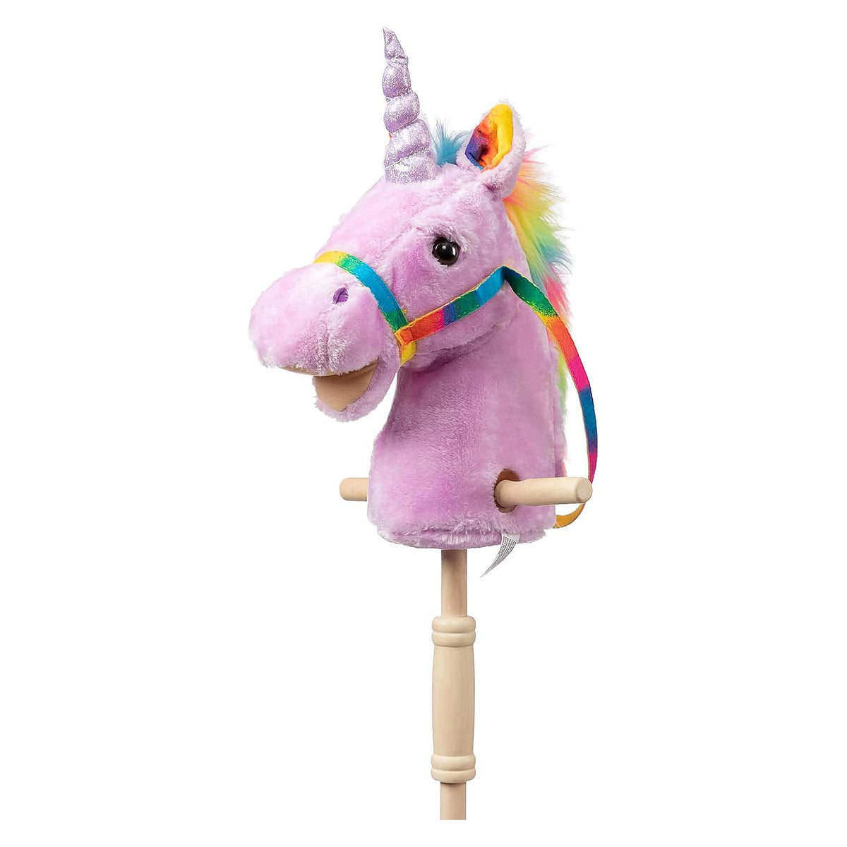 HollyHOME Unicorn Stick Horse with wheels helps kids build balance during play