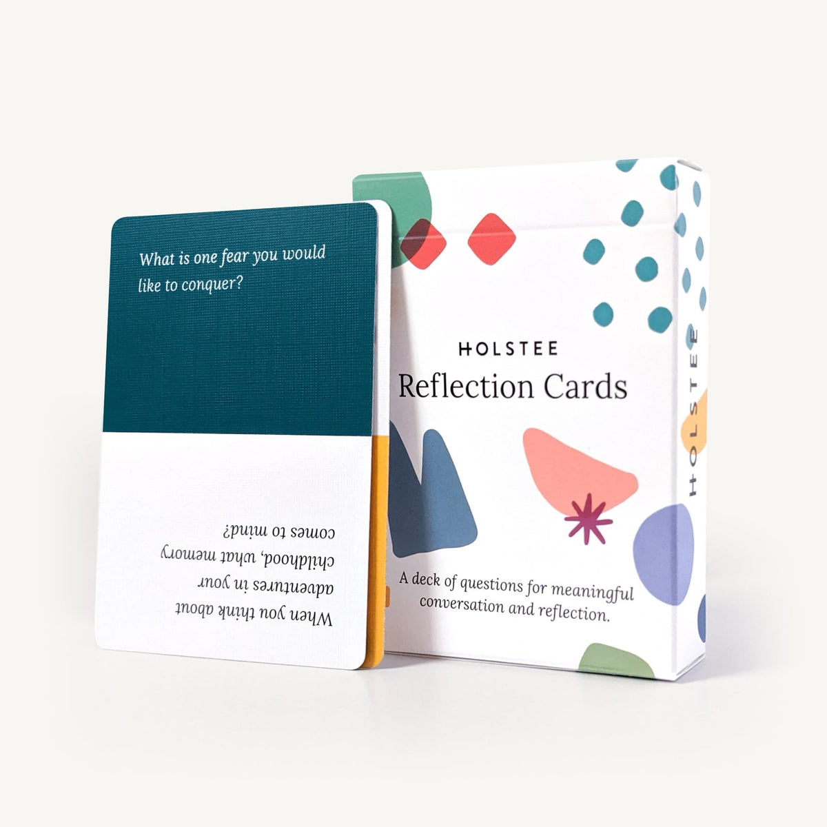 Holstee Reflection Cards cover inviting meaningful conversations anywhere.