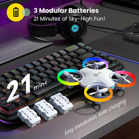 Holy Stone HS180 ideal for night play with vivid LEDs.