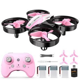 Holy Stone HS210 Pink mini drone ready for toss-launch fun