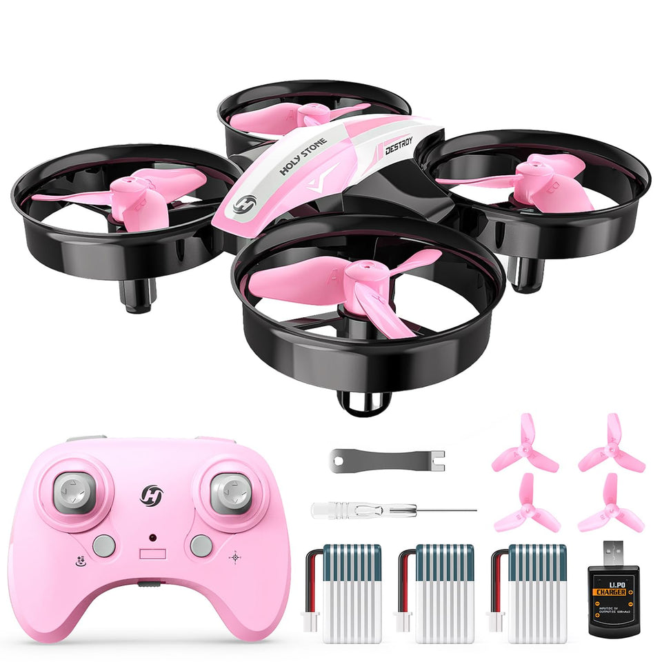 Holy Stone HS210 Pink mini drone ready for toss-launch fun