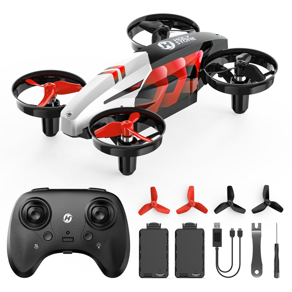 Holy Stone HS210T in ground race mode blending drone flight with remote car fun.
