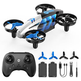 Holy Stone HS210T drone in land mode for engaging indoor racing and drifting