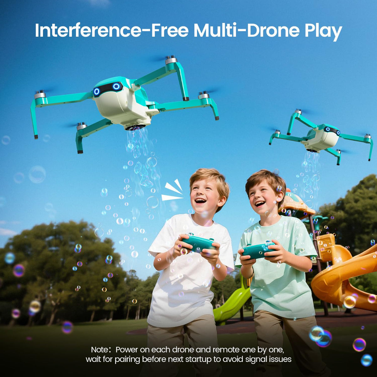 Holy Stone HS320 supports multi-drone sync play for group experiences.