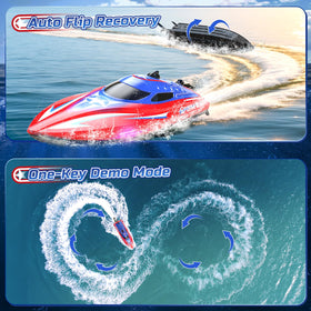 HOLYFUN auto flip recovery keeps the boat upright after a capsize