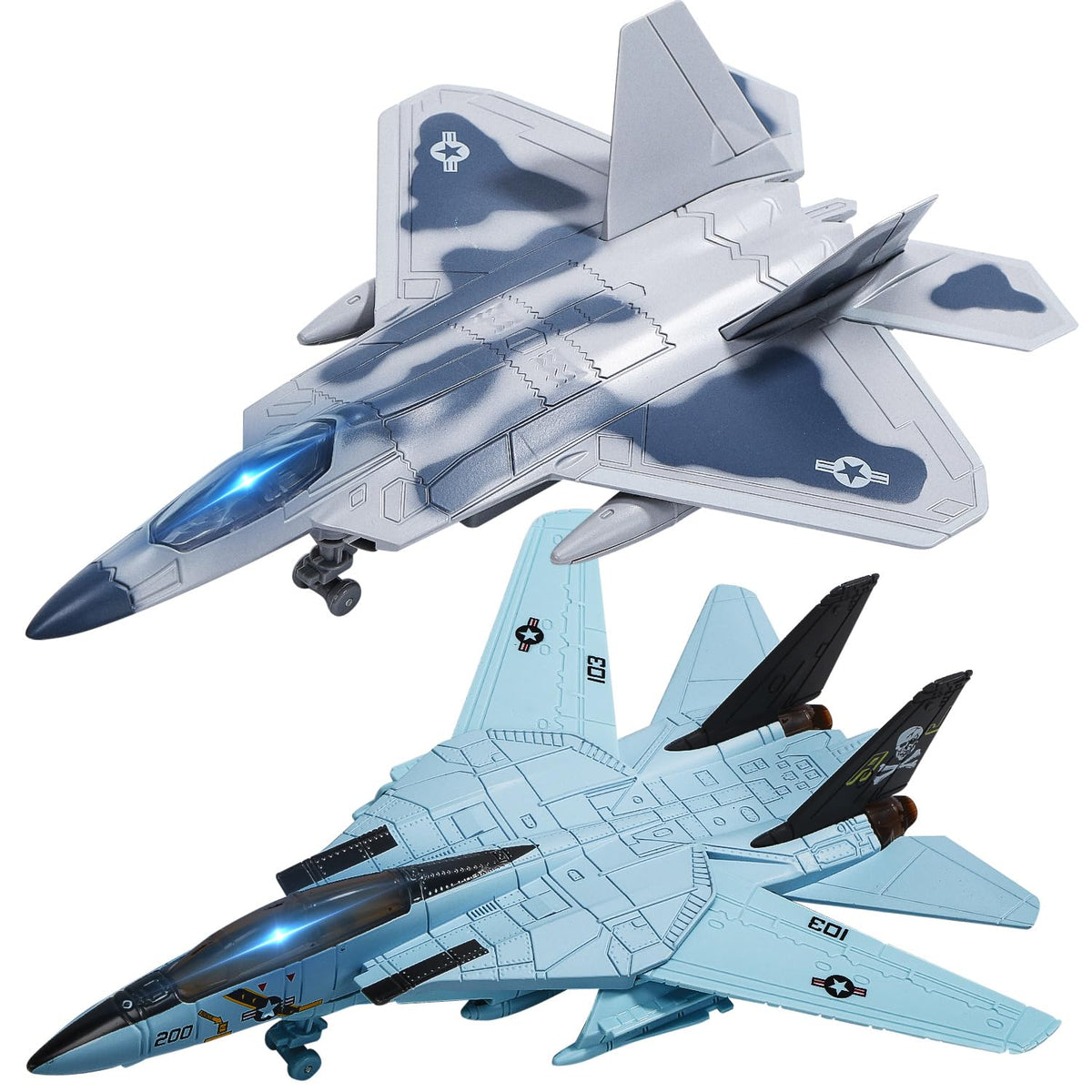 HOLYFUN Double Fighter Jet F14 with retractable wings for interactive play.