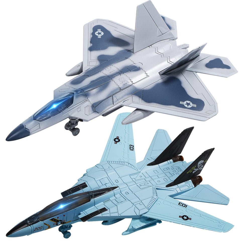 HOLYFUN Double Fighter Jet F14 with retractable wings for interactive play.