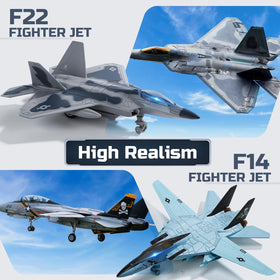 HOLYFUN Double Fighter Jet F22 with LED lights for exciting nighttime missions.