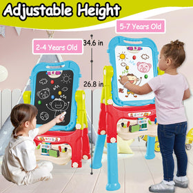 HOLYFUN easel offers adjustable height to grow with your child