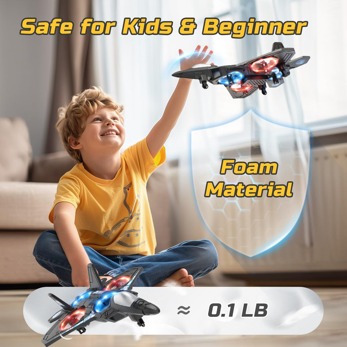 HOLYFUN foam RC airplane performing a 360° flip for playful pilots