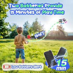 HOLYFUN Foam UFO drone dual batteries extend play sessions