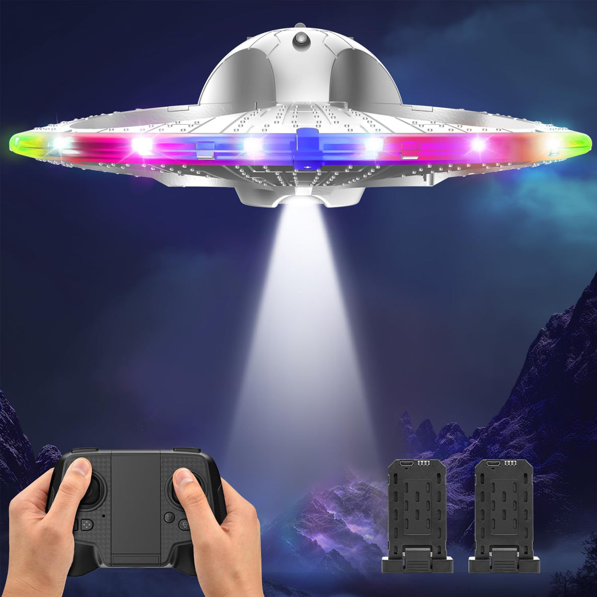 HOLYFUN Foam UFO drone with kid-safe design for durable playtime