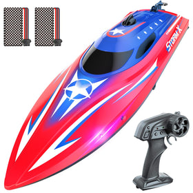 HOLYFUN Full Proportional RC Boat top view showing precise control for beginners and racing