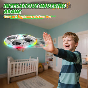 HOLYFUN Mini UFO Drone ceiling light projection enhances night play visuals.