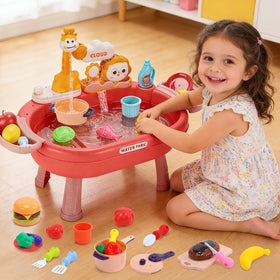 HOLYFUN play food set with colorful fruits and vegetables for color and role play.
