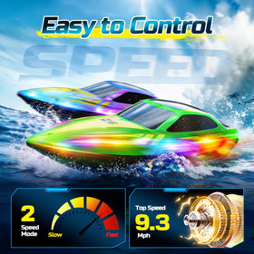 HOLYFUN RC Boat self-righting design enables quick recovery during play.