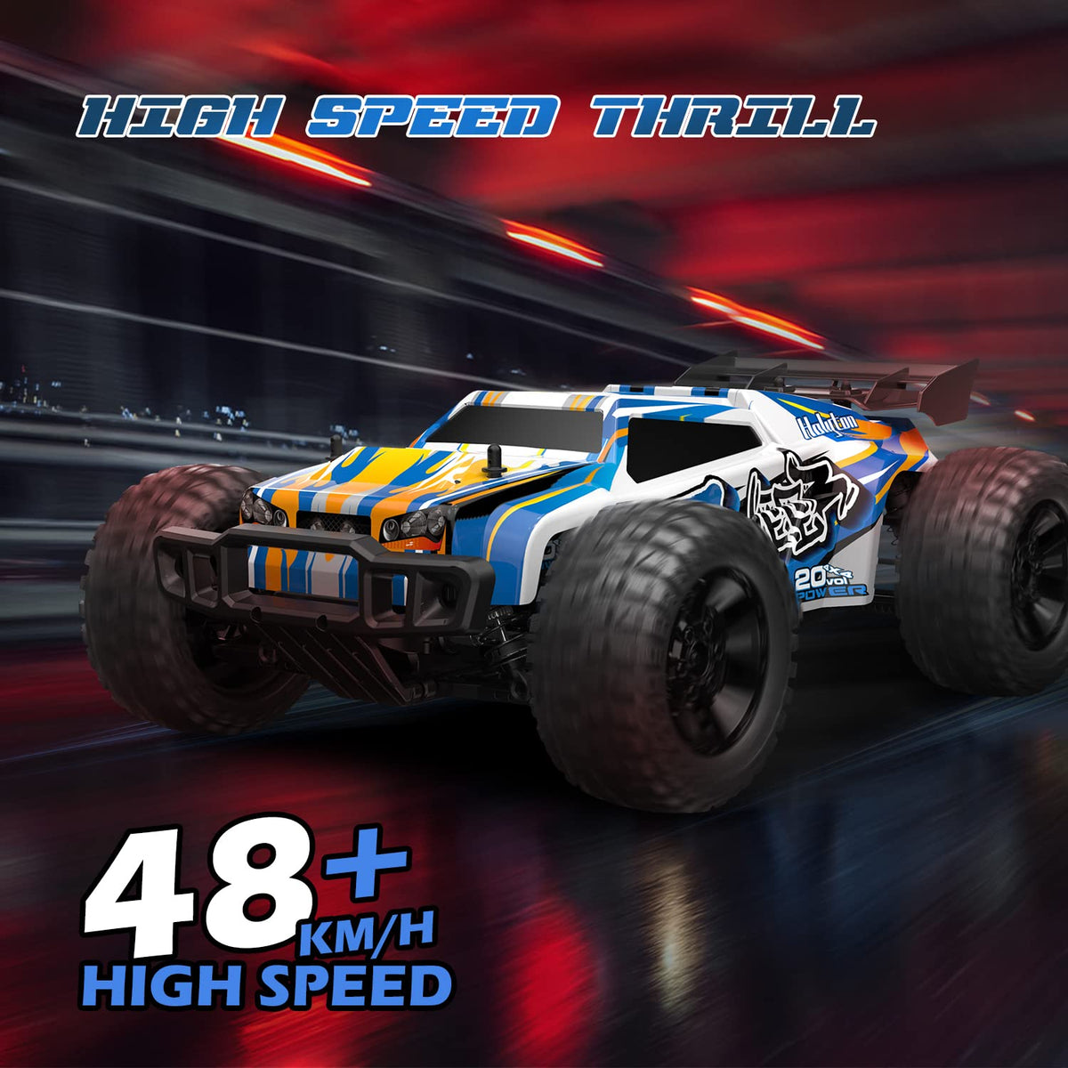 Holyton 1:10 RC car rear LED glow for high-visibility play