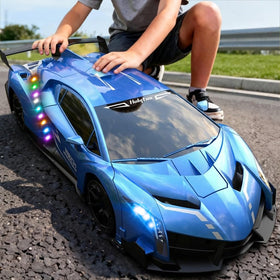 Holyton big 1:10 transform RC car front view ready for action play