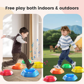 Holyton color-changing steps illuminating paths for balance challenges
