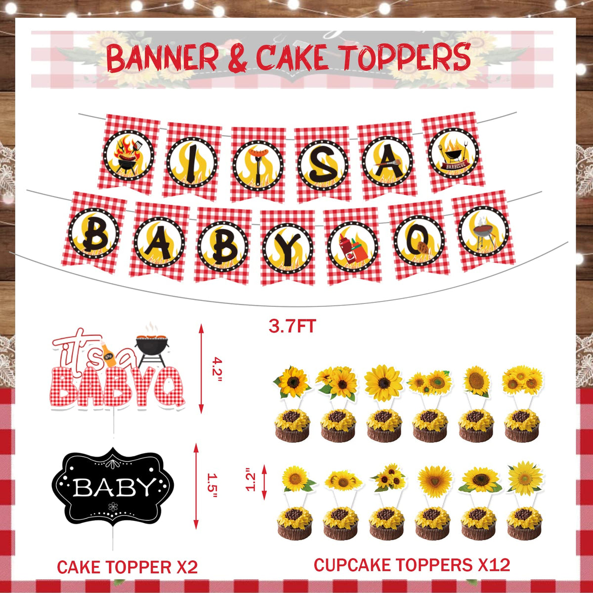 Hombae Its A Baby Q black 12-inch balloon adds bold contrast