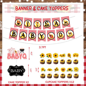 Hombae Its A Baby Q black 12-inch balloon adds bold contrast