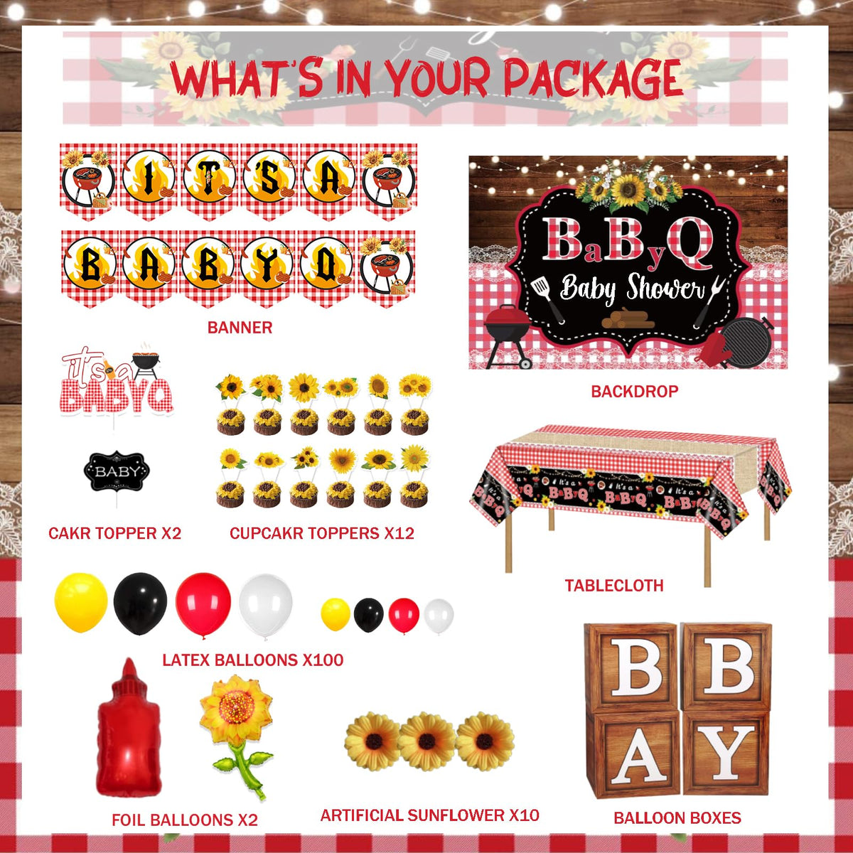 Hombae Its A Baby Q red 12-inch balloon adds vibrant decor