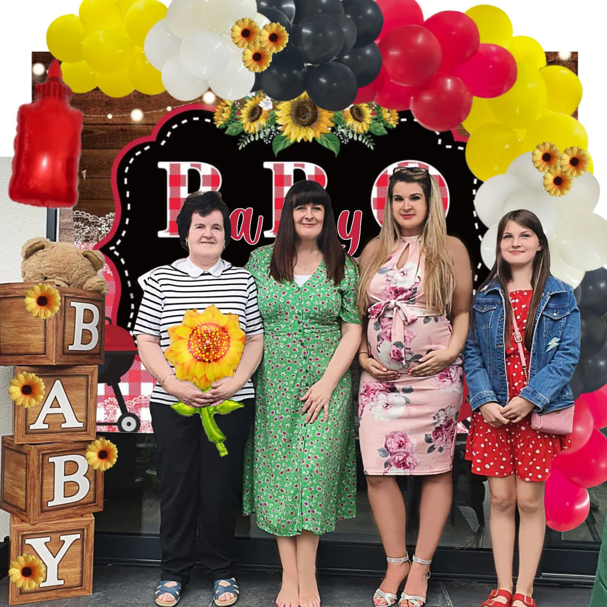 Hombae sunflower foil balloon 33-inch serves as cheerful centerpiece