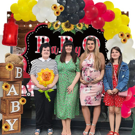 Hombae sunflower foil balloon 33-inch serves as cheerful centerpiece