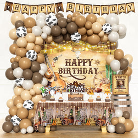 Hombae cowboy birthday backdrop for a cohesive western party look