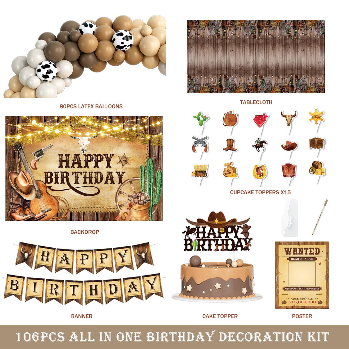 Hombae rodeo balloon garland adds festive atmosphere and easy setup