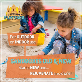 Non-toxic play sand ideal for kids and pets.
