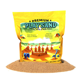 Home and Country USA play sand 10lb bag ready for indoor and outdoor fun.